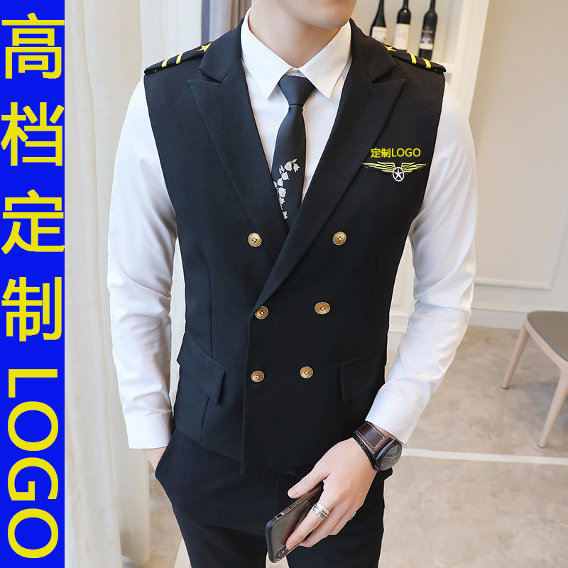 职业三件套装夜店酒吧坎肩马甲