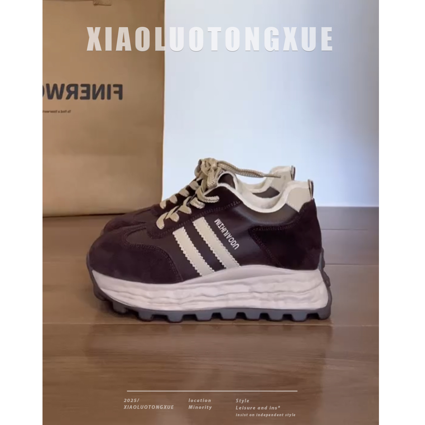 厚底加绒德训鞋女2025年冬季新款保暖时尚休闲百搭舒适增高运动鞋