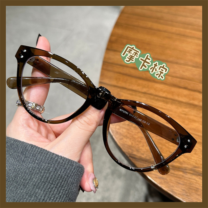 韩系TR超轻摩卡棕猫眼近视可配高度数防蓝光复古时尚百搭眼镜框架,ZIPPO/瑞士军刀/眼镜,定制成品光学镜,淘宝优惠券,粉丝福利购,淘宝优惠卷