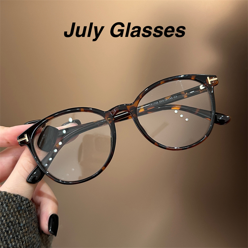 美拉德玳瑁色眼镜框近视女可配有度数素颜神器显脸小大框眼睛镜架