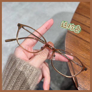 超轻方形小框素颜眼镜近视眼镜女网红韩版 饰眼睛框镜 可配高度数装