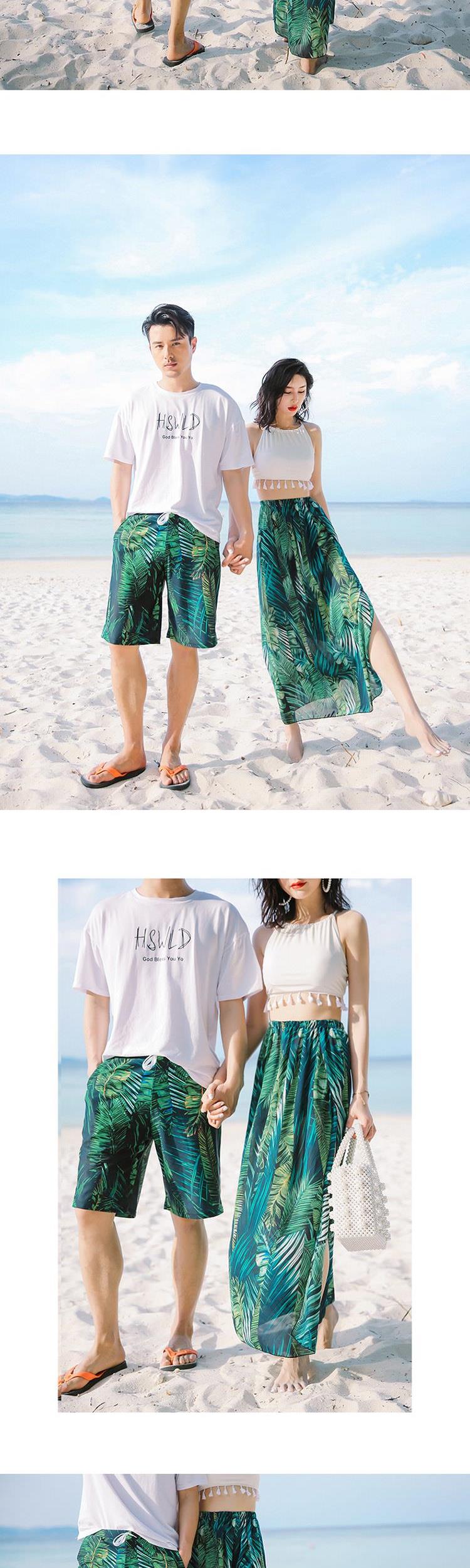 Bộ đồ bơi cặp đôi chia ba mảnh bảo thủ che bụng thon dài váy đi biển đi biển cặp đôi mẫu đồ bơi mùa xuân nóng bỏng - Vài đồ bơi đồ đôi đi biển 2020