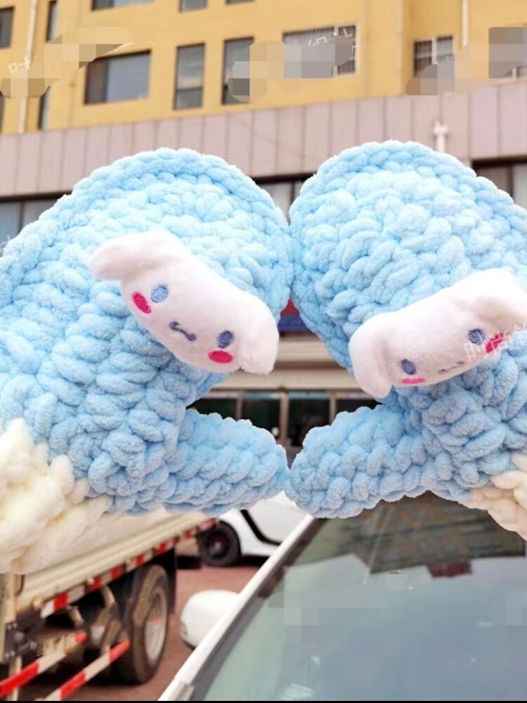 옥 계피 개 장갑 DIY 손으로 짠 수제 재료 패키지 양모 공 완제품 남자 친구와 여자 친구를위한 선물