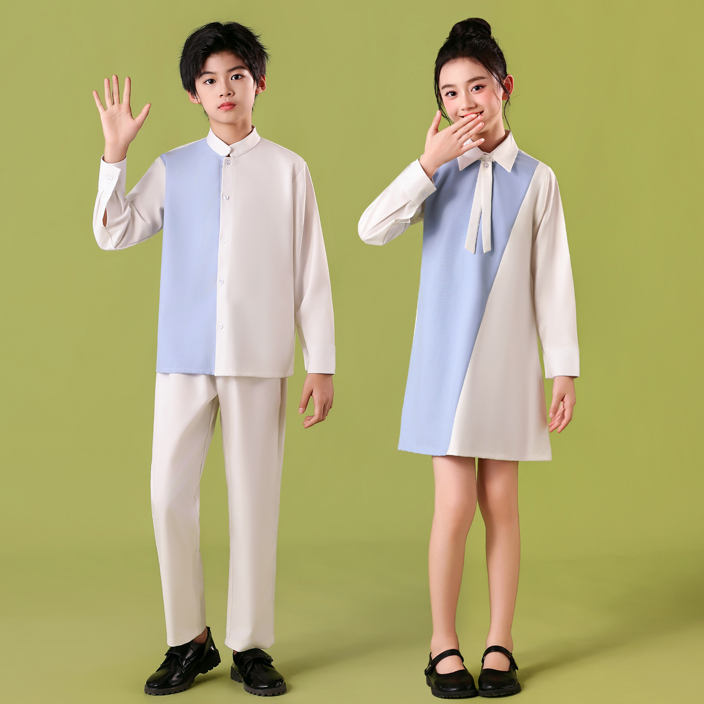 元旦儿童合唱诗歌朗诵比赛演出服