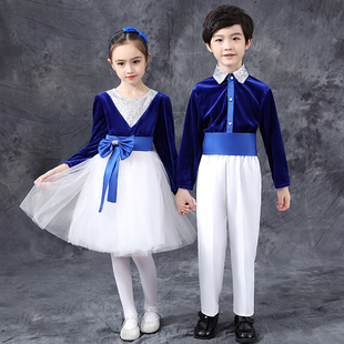六一儿童合唱服演出服小学生舞台大合唱团男童礼服诗歌朗诵表演服