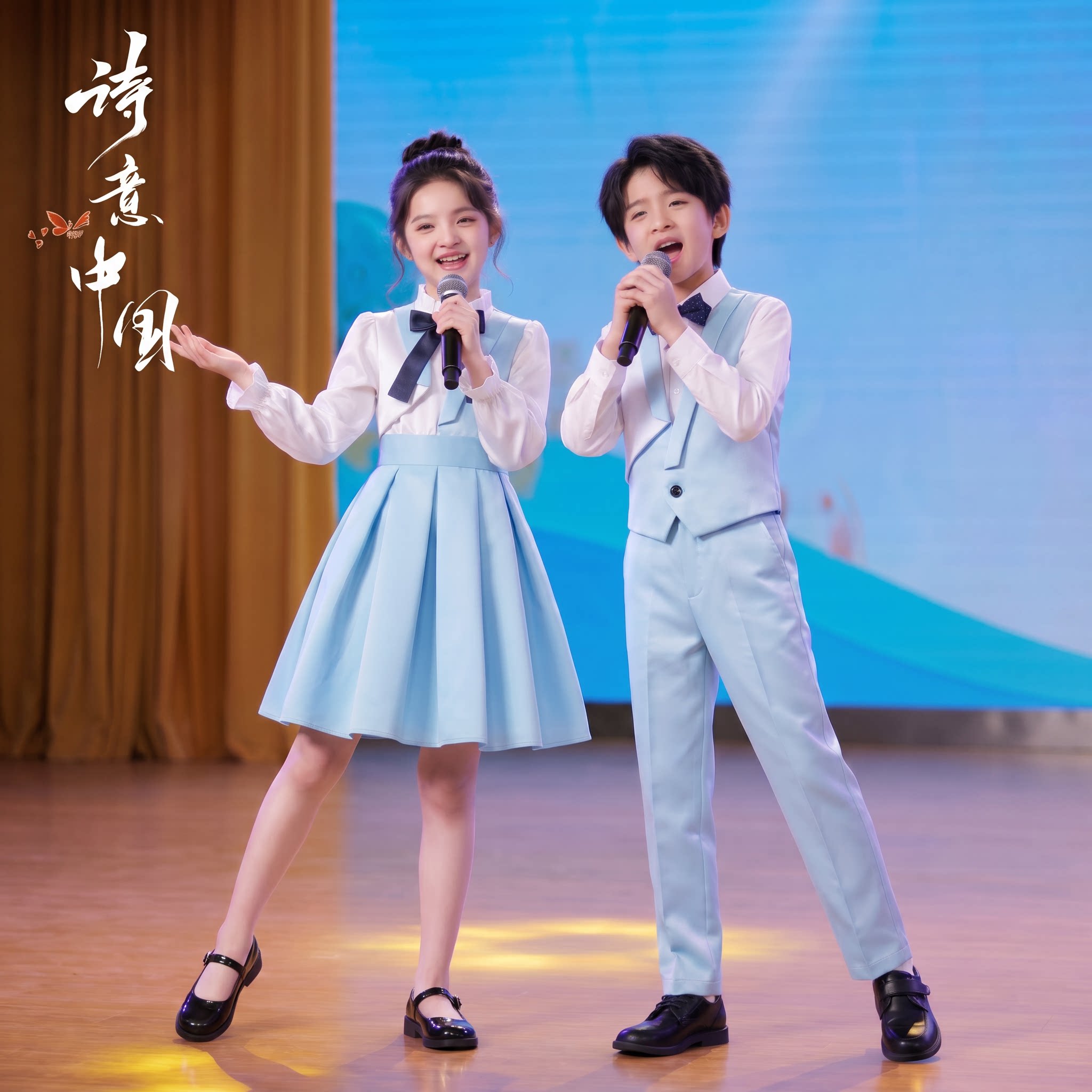 儿童演出合唱服诗歌朗诵口才礼服