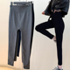 秋冬新款 小脚打底裤 侧边无缝高腰可外穿显瘦时尚 百搭提臀收腹大码