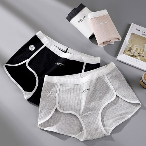 大码纯棉加长裆平角女内裤