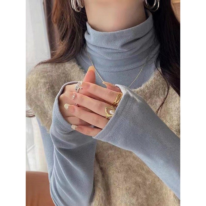 简约纯色高领长袖恤女冬季德绒加厚加绒保暖打底衫内搭上衣服,个性定制/设计服务/DIY,连衣裙加工定制,淘宝优惠券,粉丝福利购,淘宝优惠卷