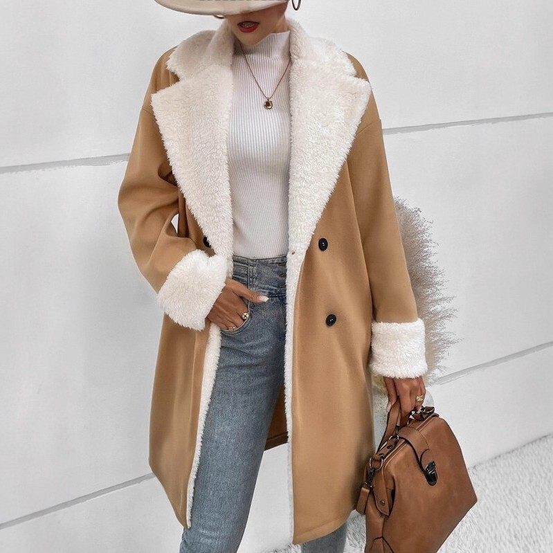 跨境外贸亚马逊独立站冬季新款女款气质休闲通勤毛呢外套女款,个性定制/设计服务/DIY,连衣裙加工定制,淘宝优惠券,粉丝福利购,淘宝优惠卷