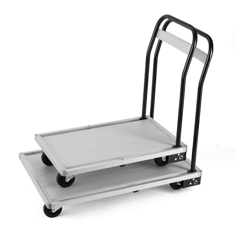 多功能手推车铝合金单层折叠工具手推车物流行李搬运拉货小推车