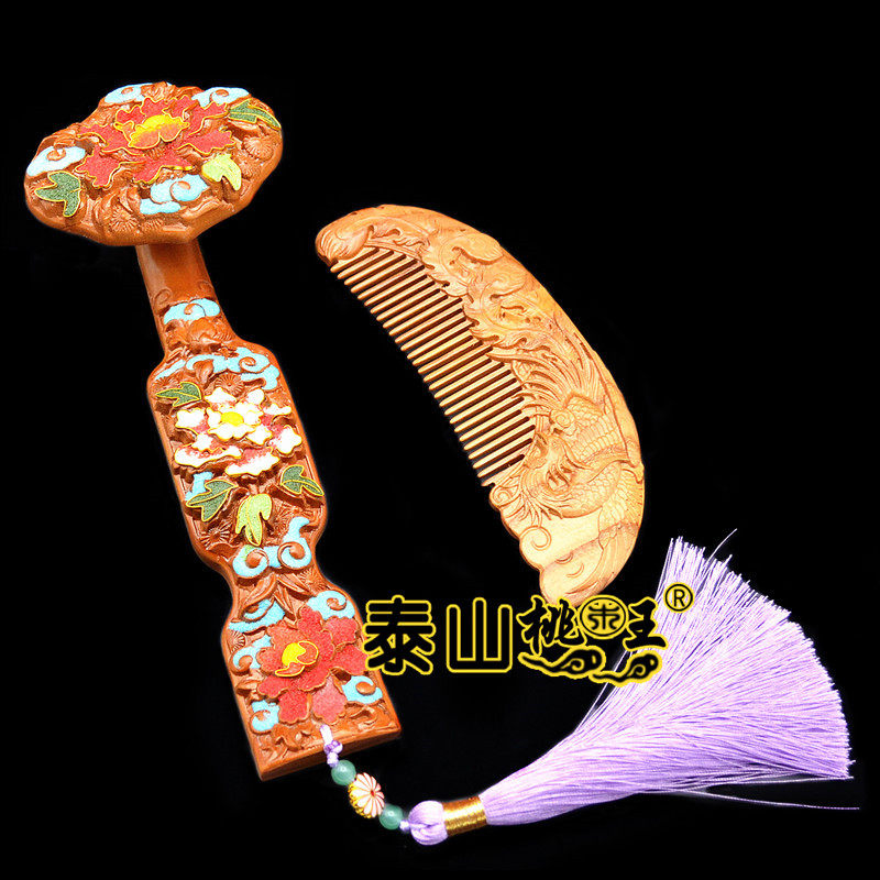 桃木景泰蓝丝花开富贵吉祥客厅