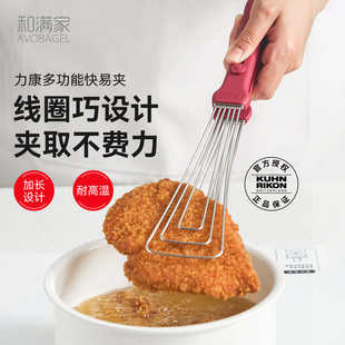 新品 瑞士力康厨房食物夹防烫加长家用烧烤不锈钢304牛排夹子