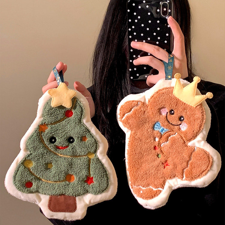 圣诞擦手巾可爱卡通厨房加厚挂式吸水速干毛巾手帕儿童抹布卫生间,家庭/个人清洁工具,厨房擦手巾,淘宝优惠券,粉丝福利购,淘宝优惠卷