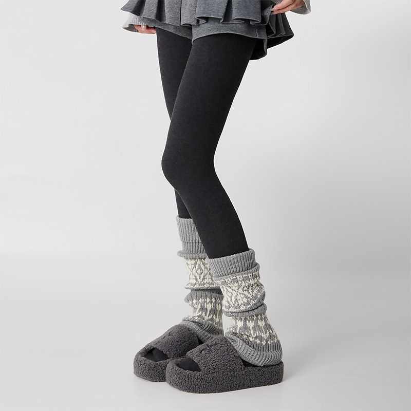 复古提花袜套秋冬穿搭保暖又吸睛
