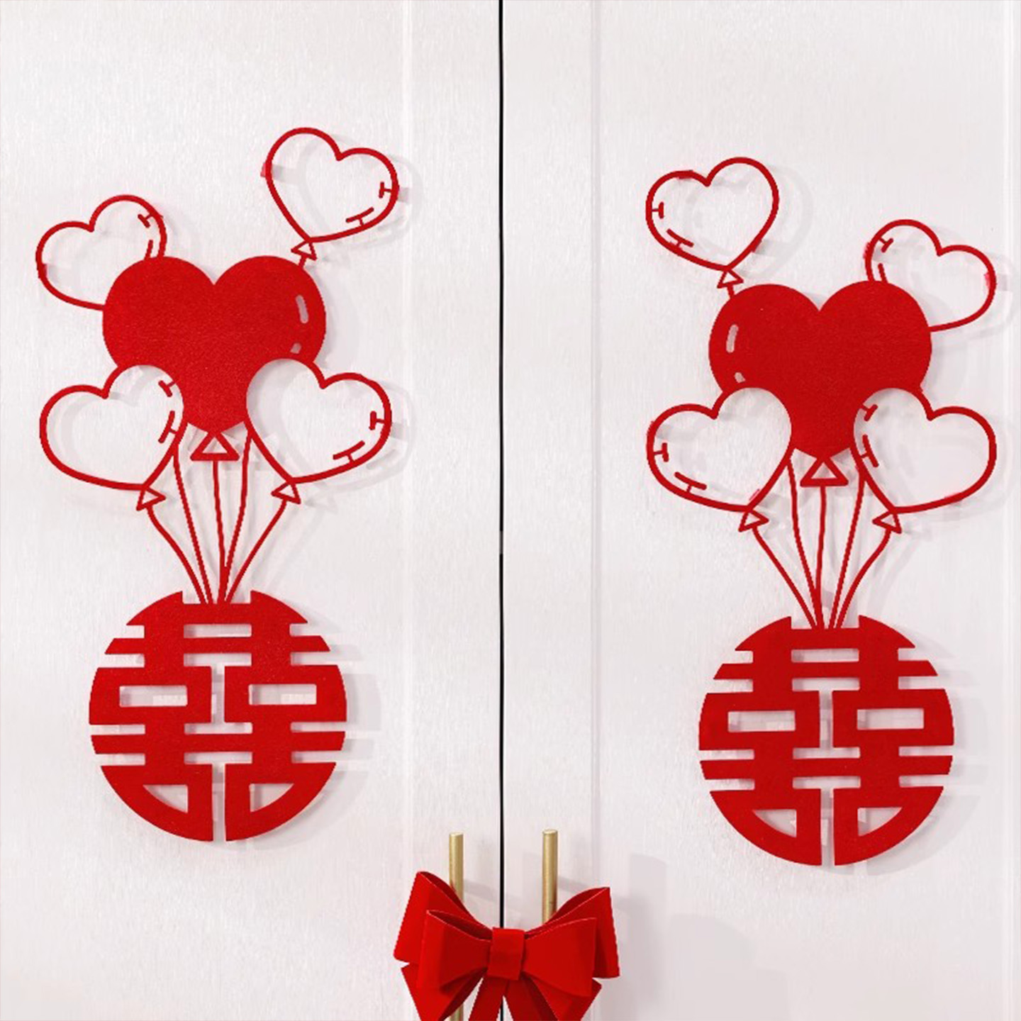 结婚喜字柜门装饰贴纸