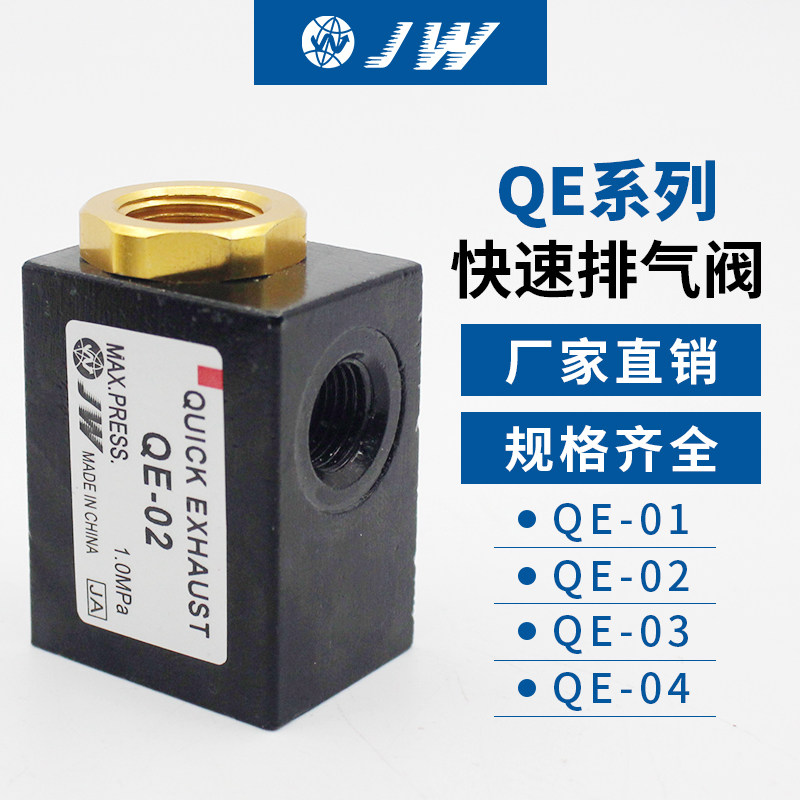 气动快速排气阀qe-01 qe-02 qe-03 qe-04气缸快排阀 泄压放气阀