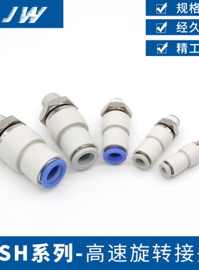 JW高速旋转直通接头KSH/KSL04/06/08/10/12-M5/01/02/03/S代替SMC