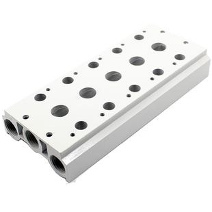 4V410-15连接汇流板 汇流排 电磁阀底座 2F3F4F5F6F7F8F9F10F位