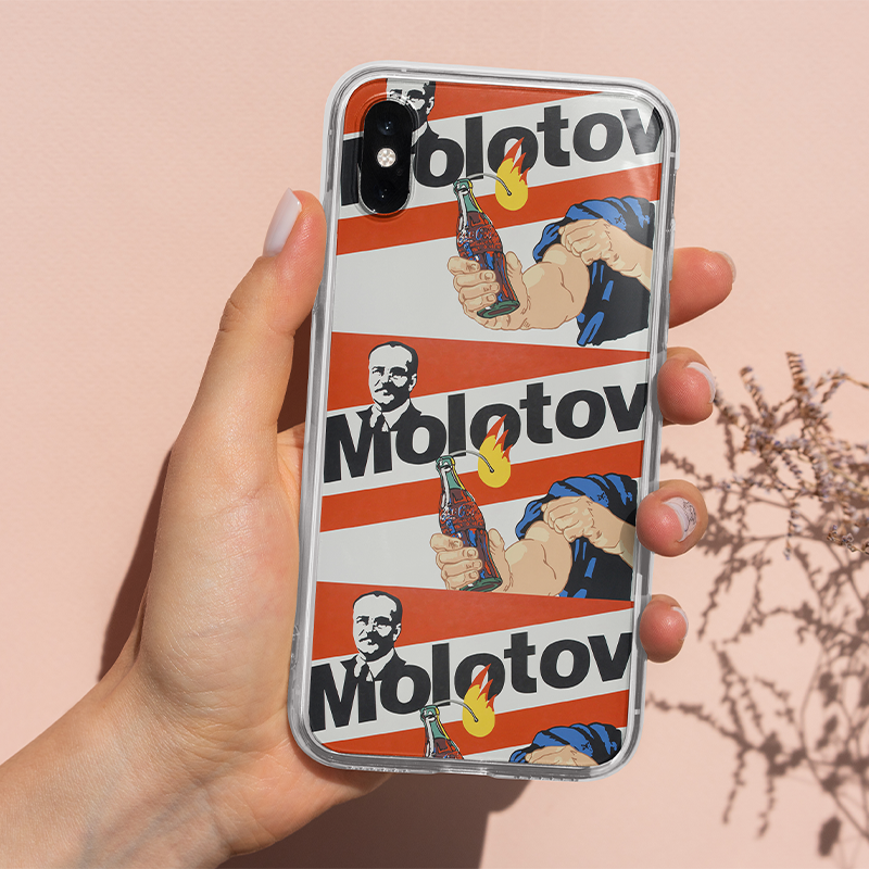 莫洛托夫鸡尾酒街头潮流反抗叛逆文化象征透明全包加厚防摔手机壳
