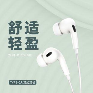 MINISO名创优品Type 耳机手机通话音乐有线耳机安卓电脑 C入耳式