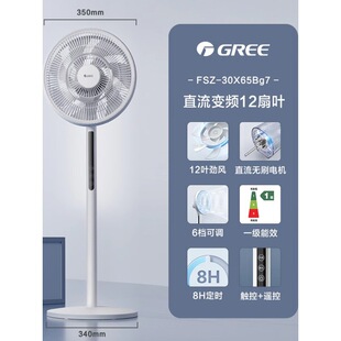 30X65Bg7 格力电风扇变频落地扇家用6档风速双层蝶翼风随温变FSZ
