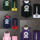 新款 男定制比赛队服透气背心潮印字两面穿球衣 双面篮球服套装