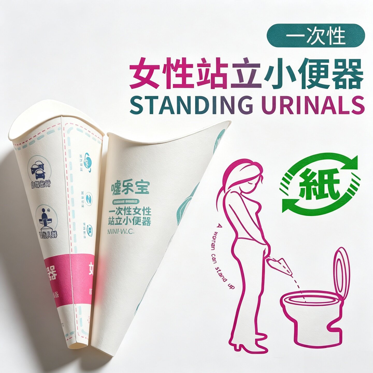 孕妇站立小便器一次性尿尿纸尿杯