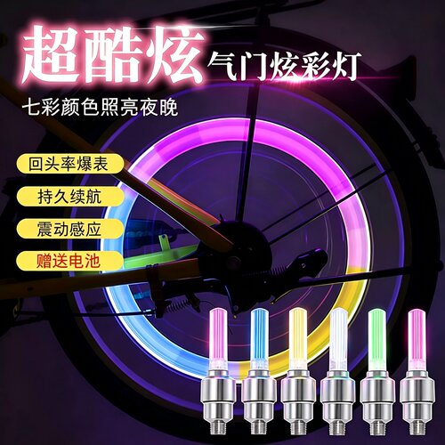 自行车气门芯感应荧光警示灯