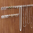 镜柜门后项链收纳挂架手链耳环联排挂钩防缠绕壁挂式 首饰品展示架