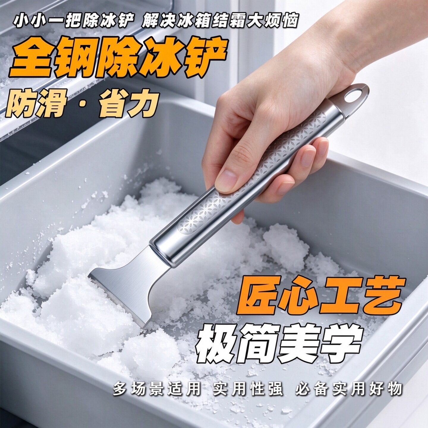 冰箱除冰铲专用电冰箱冰柜除霜铲冷冻加厚锅底铲锈不锈钢除冰铲子
