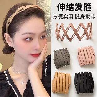 折叠发箍女2026新款便携洗脸可伸缩头箍外出旅行防滑压发碎发发捆