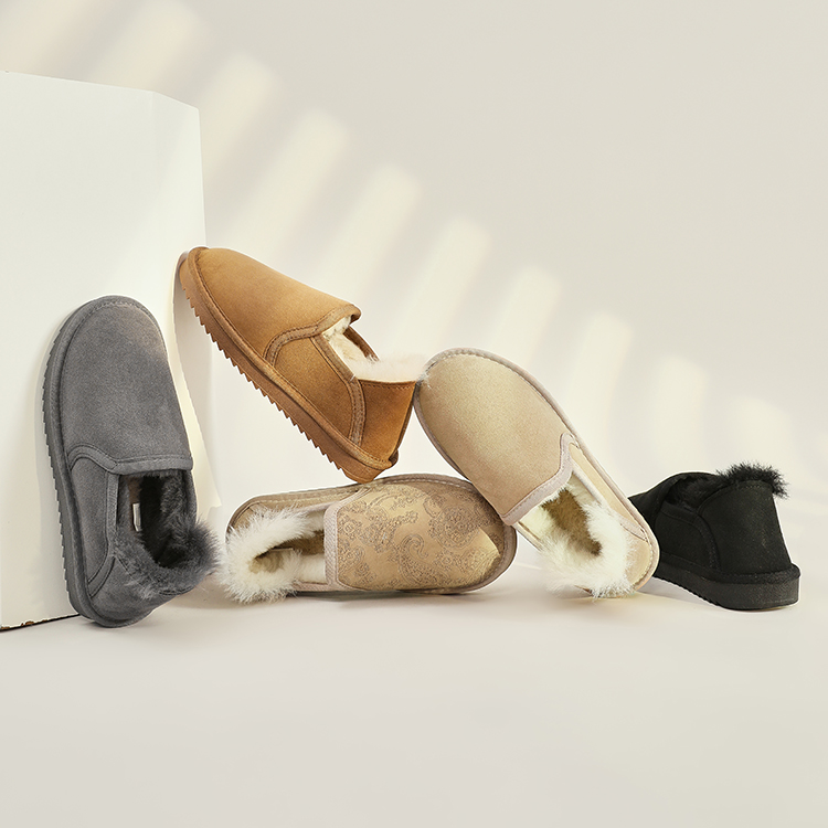 羊皮毛一体雪地靴懒人男女情侣款