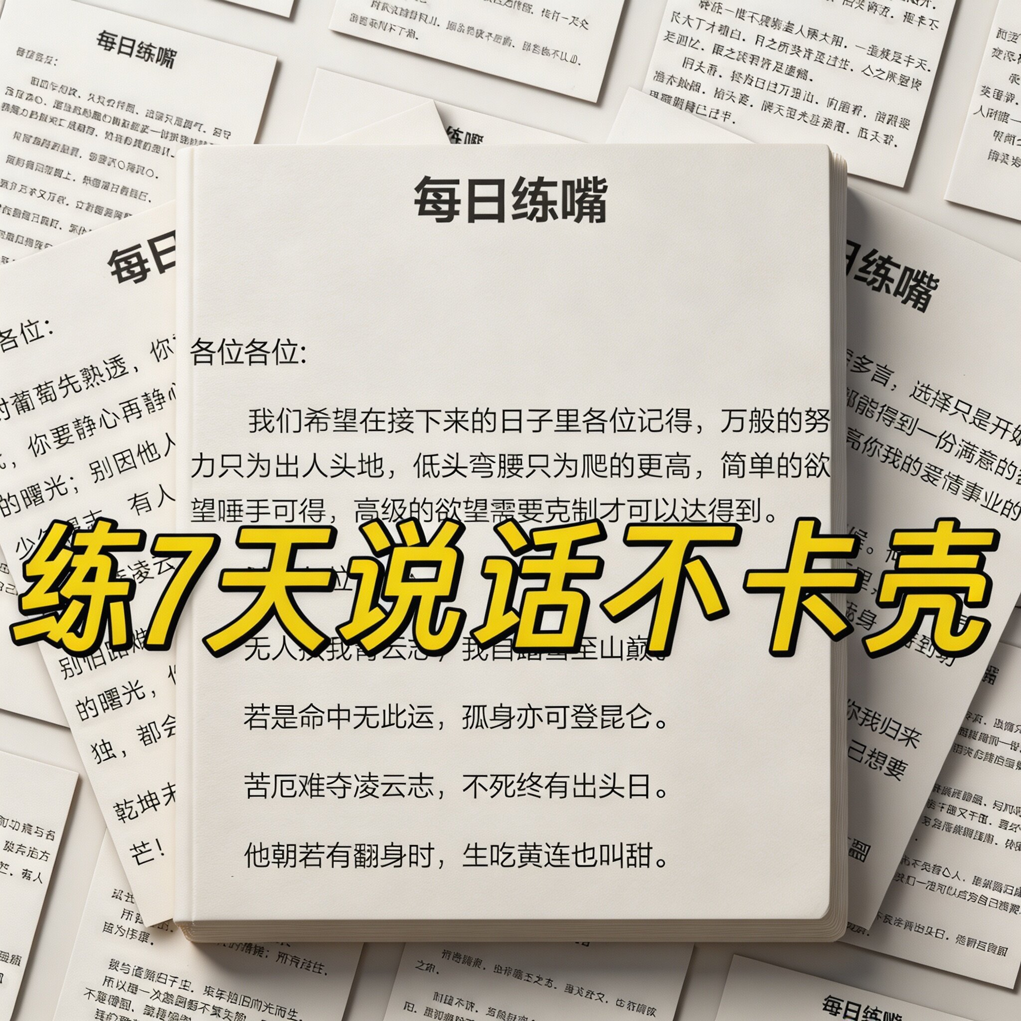 口才训练贴纸不重复提升表达能力