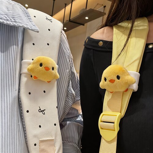 可爱小黄鸡毛绒书包挂件
