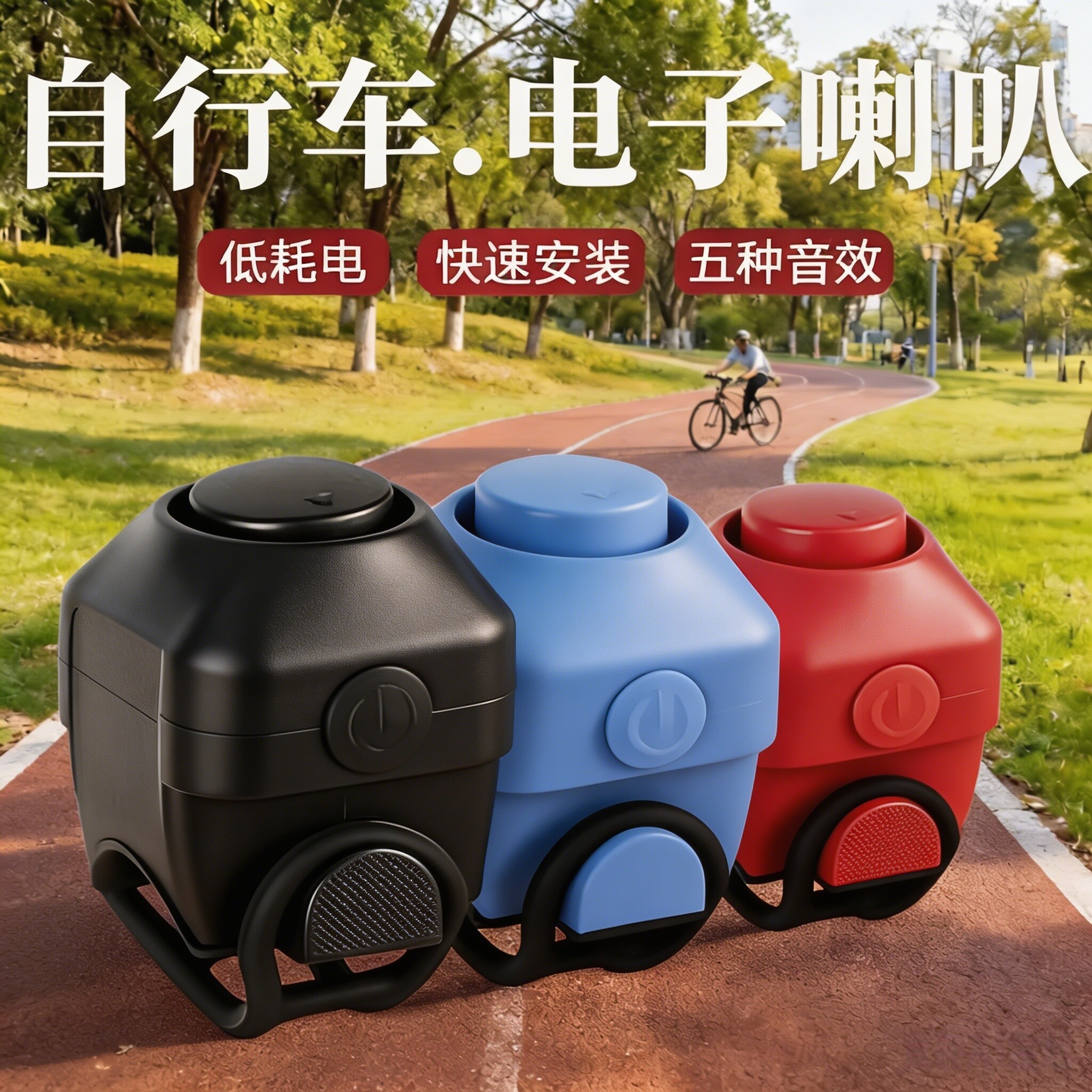 电动车喇叭免接线自行车喇叭免接线电动车喇叭外置超大声电子铃铛