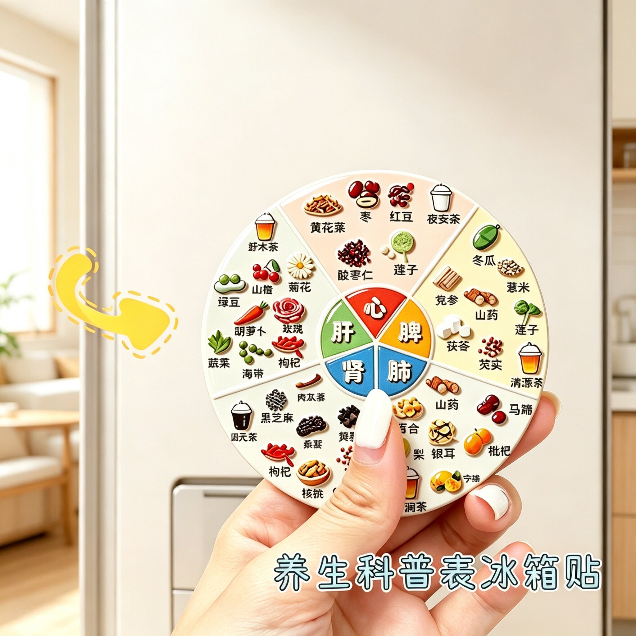 五谷杂粮中国风强磁冰箱贴