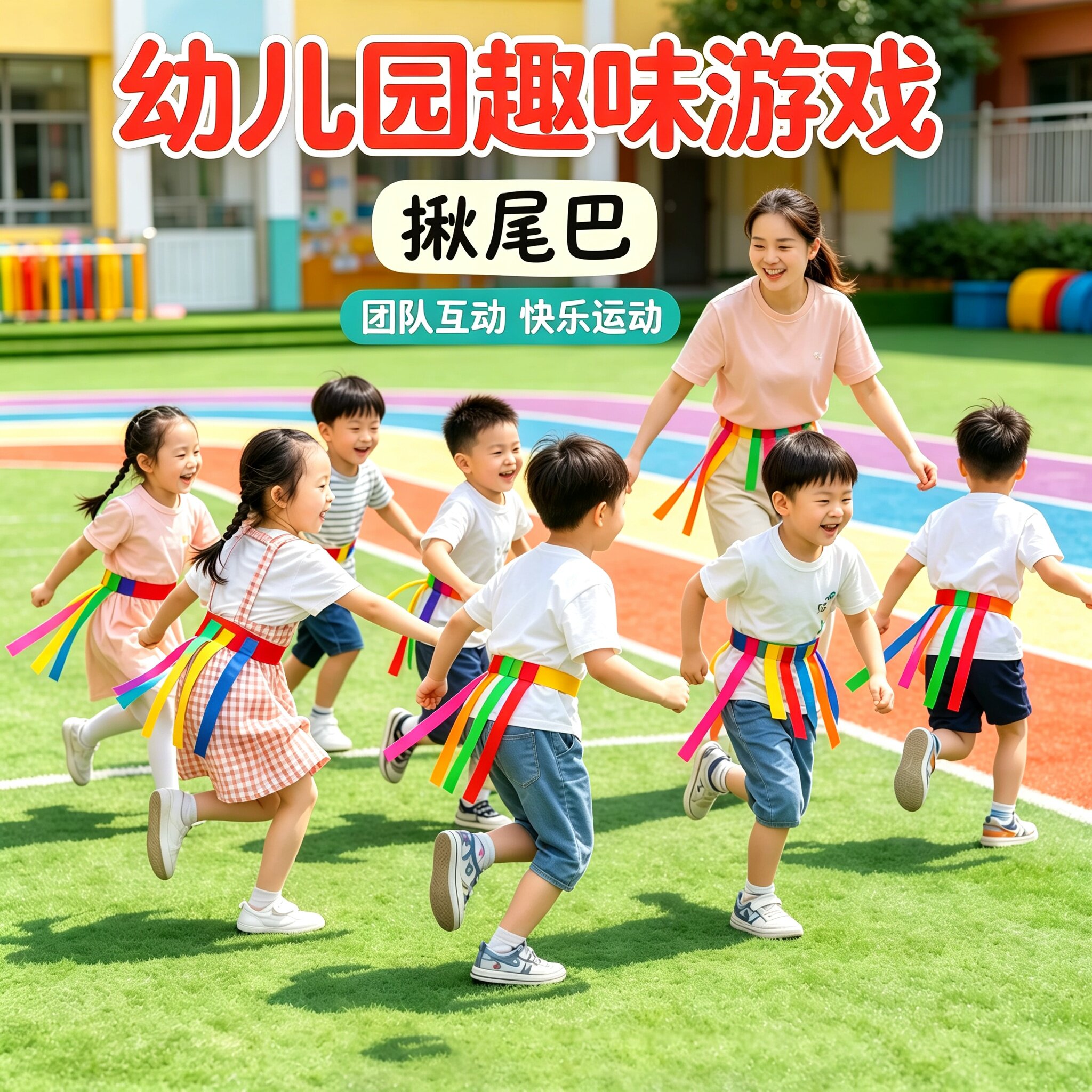 幼儿园亲子户外揪尾巴腰带玩具