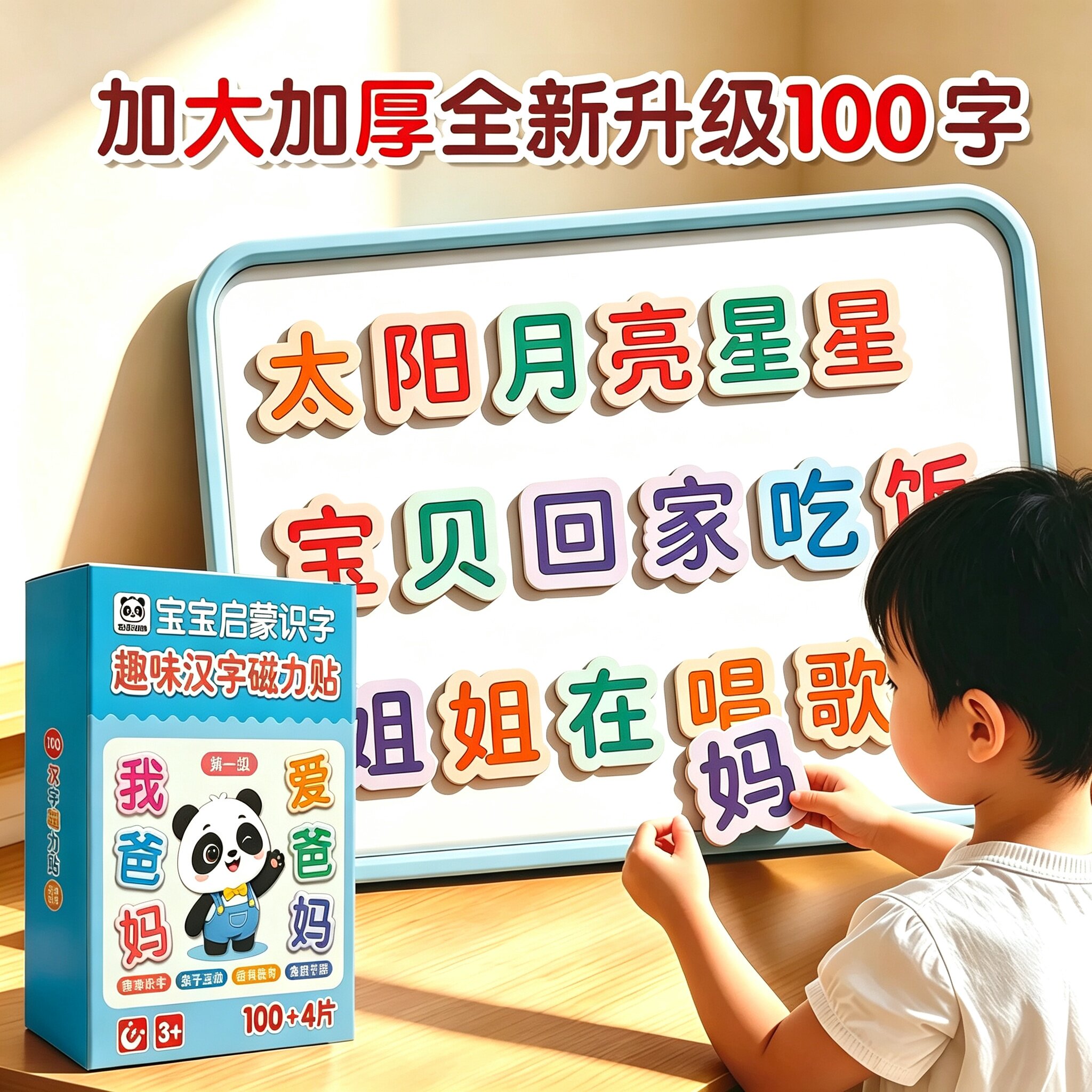 儿童蒙氏早教识字拼字磁力贴