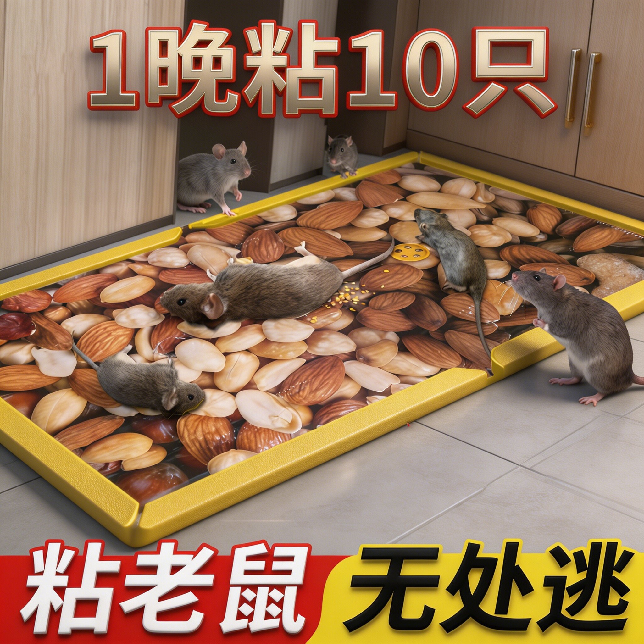粘鼠板强力胶老鼠贴加大厚家用
