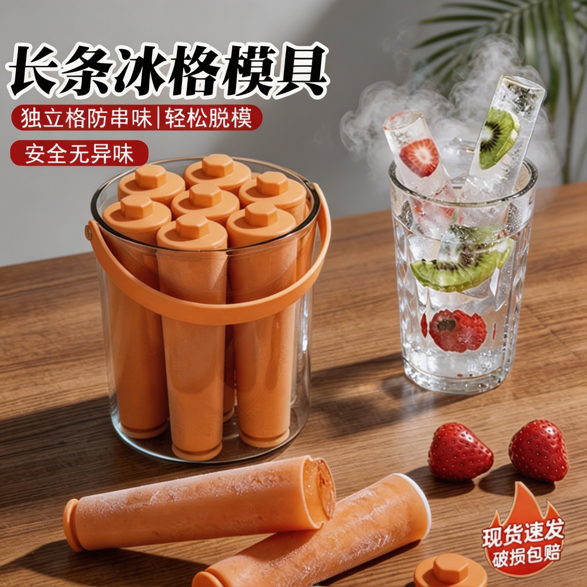 食品级硅胶长条冰格易脱模