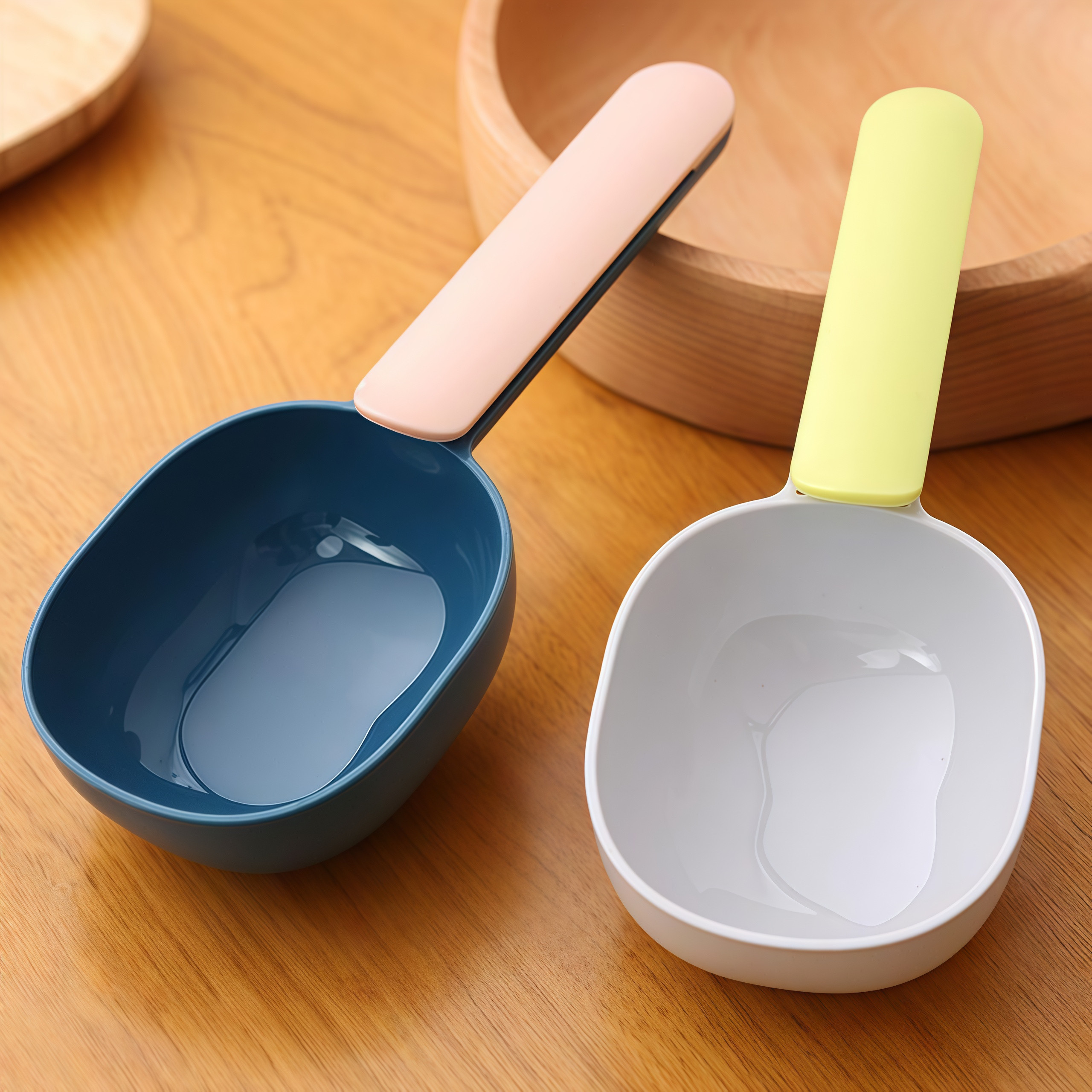 舀米勺家用厨房塑料勺子猫狗粮五谷杂粮挖勺带封口夹面粉铲子饭勺