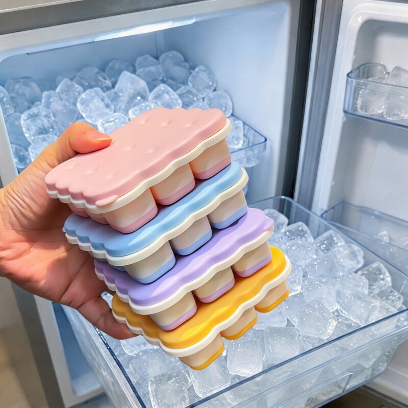 饼干九宫格制冰盒食品级家用大号冰格模具易脱模冰箱冻冰块收纳冰
