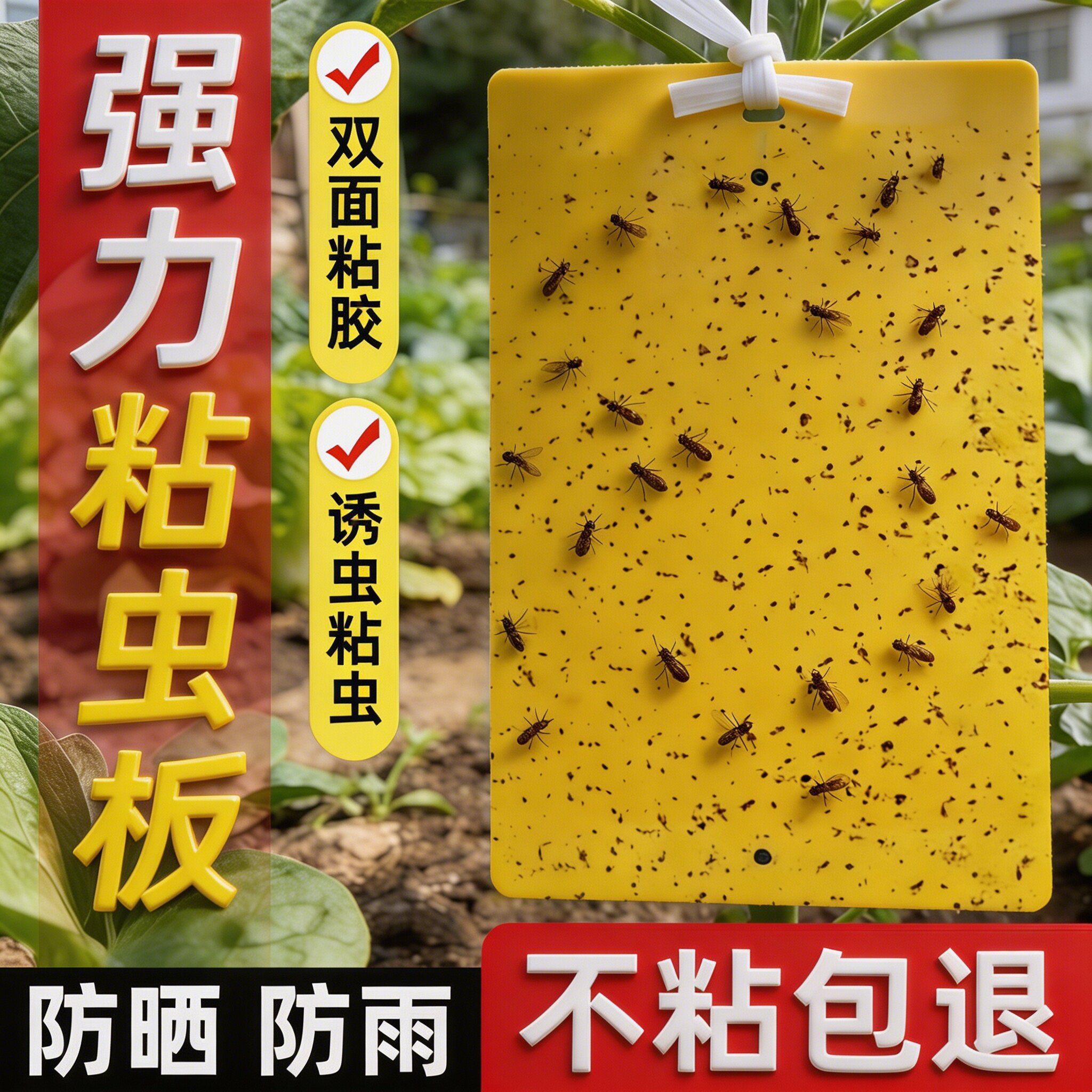 黄板双面粘虫板大棚强力粘捕