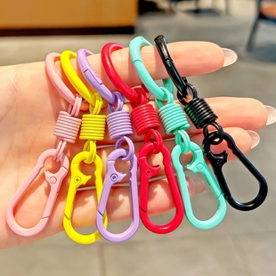 马可龙多彩弹簧钥匙扣登山扣书包个性时尚情侣快挂扣钥匙链钥匙圈