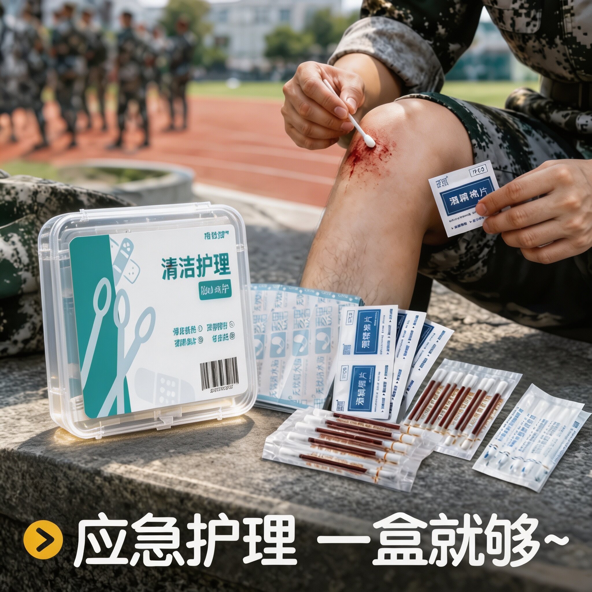 便携应急消毒急救包四件套军训户外徒步学生宿舍碘伏棉签酒精棉片