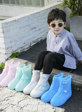 儿童雨鞋套男女童防滑中小学生