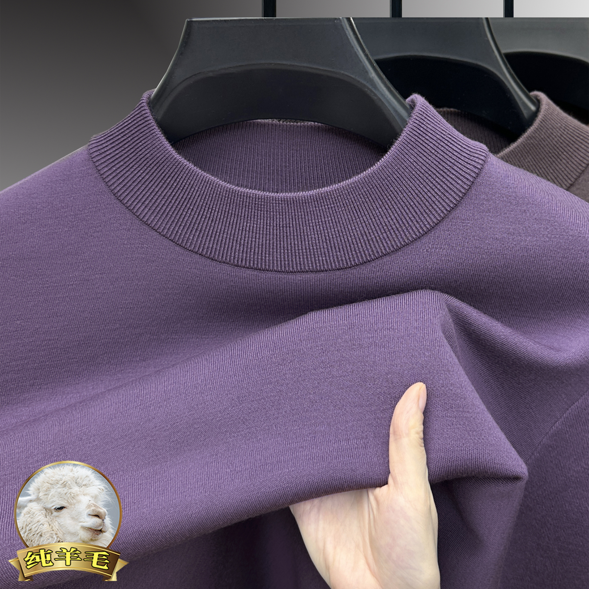 精纺纯羊毛衫男款秋冬加厚款保暖毛衣半高领全羊毛针织衫套头打底 精纺纯羊毛衫男款秋冬加厚款保暖毛衣半高领全羊毛针织衫套头打底