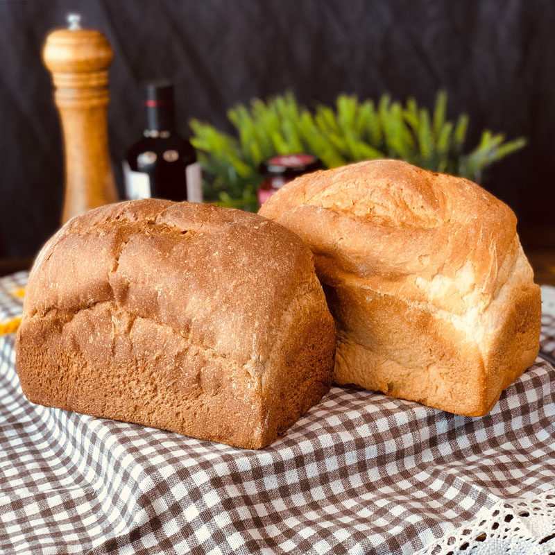 燕麦低脂肪面包350g俄罗斯风味大列巴黑麦全麦吐司健身代餐早餐