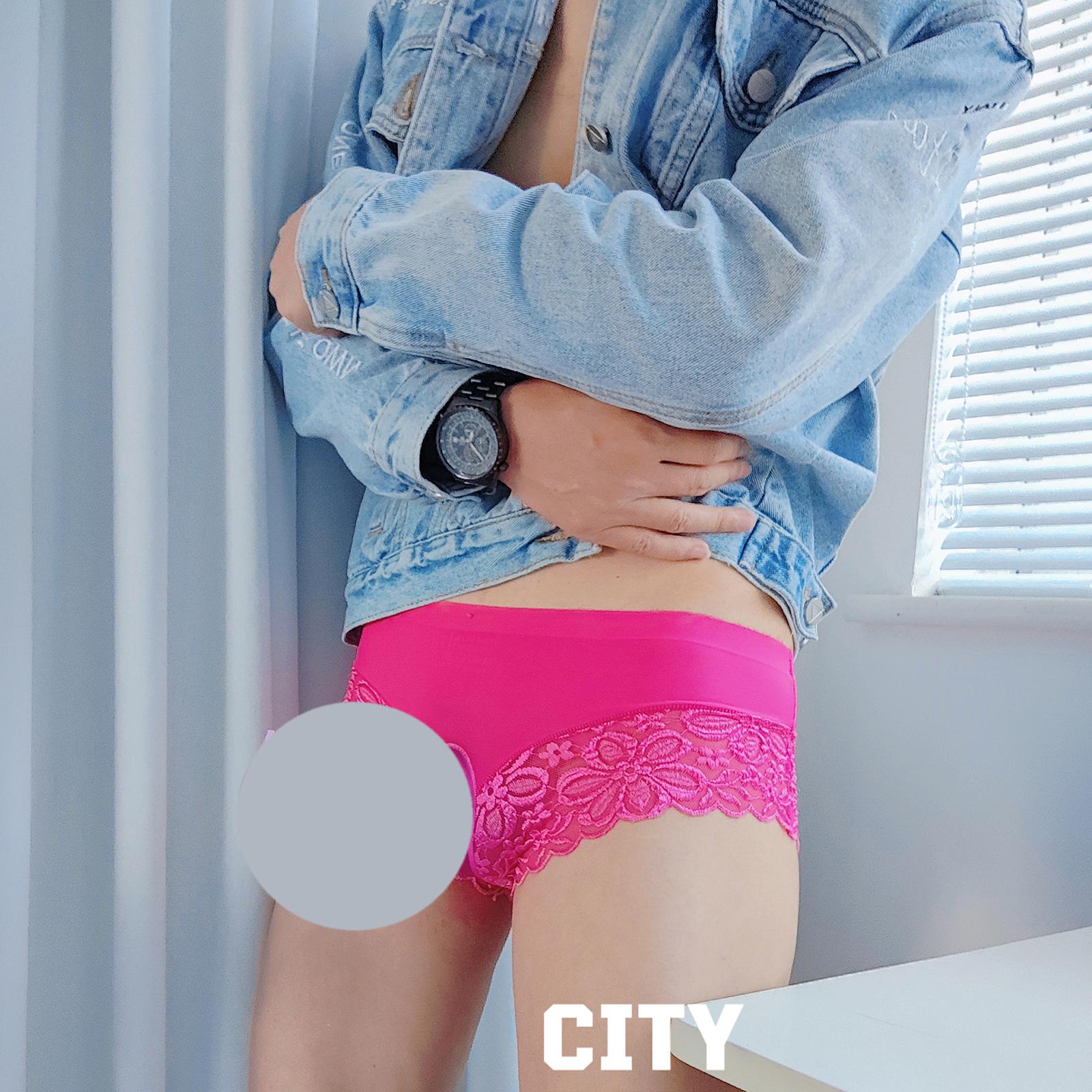 男冰丝jj变装内裤伪娘自玩大象